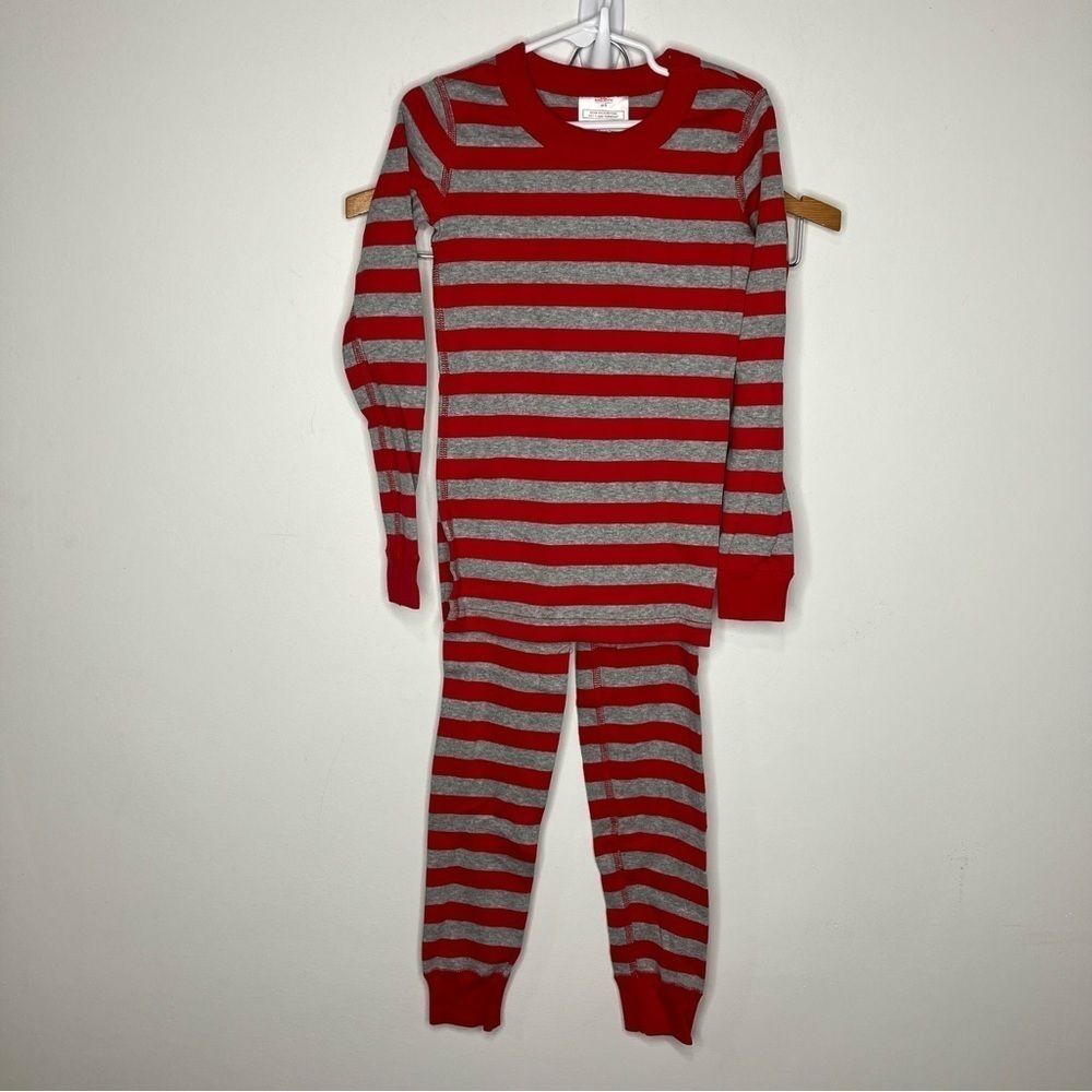 Hanna Andersson red & gray striped pajamas size‎ 5